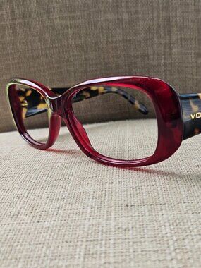 Vogue Eyewear Glasses Frame Burgundy Tone VO2606-S Eyeglasses Brown Tort Temple